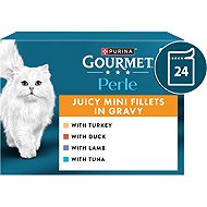 Gourmet Perle pouches for cats turkey, duck, lamb, tuna in juice 12x85g 2 pcs - Cat Food Pouch