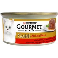 Gourmet Gold Melting Heart - Fine Pâté with Sauce Inside, with Beef 85g - Canned Food for Cats