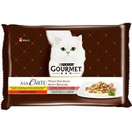Gourmet A la Carte Multipack - Chicken, Beef, Trout, Dark Cod 4 × 85g - Cat Food Pouch