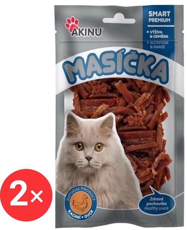 Akinu Duck noodles for cats 2 × 50 g - Dried Meat for Cats