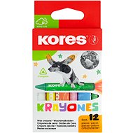 KORES KRAYONES triangular 12 colours - Wax Crayons