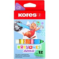 KORES KRAYONES JUMBO triangular 12 colours - Wax Crayons
