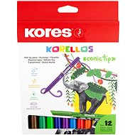 KORES KORELLOS children's, strong tip, 12 colours - Felt Tip Pens