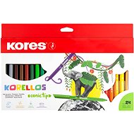 KORES KORELLOS Stifte für Kinder - dicke Spitze - 24 Farben - Filzstifte