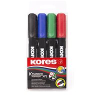 KORES K-MARKER Permanentmarker - breit - Set mit 4 Farben - Marker-Set