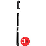 KORES K-MARKER permanent CD holder, thin, black - pack of 3 - Marker