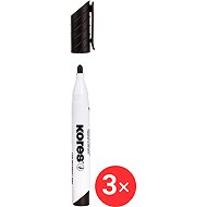 KORES K-MARKER for whiteboards and flipcharts, black - pack of 3 - Marker