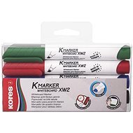 KORES K-MARKER fehér táblához és flipchart táblához, vágott - 4 színből álló készlet - Marker
