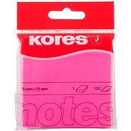 KORES 75 x 75mm, 100 sheets, Pink Neon - Sticky Notes