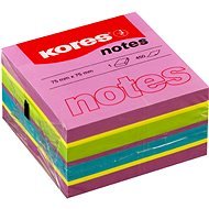KORES CUBO Spring 75 x 75mm, 450 Notes, Neon Mix - Sticky Notes