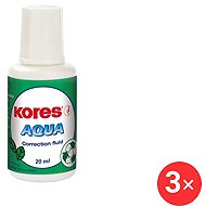 KORES Opravný lak Aqua 20 ml - balení 3 ks - Whitener