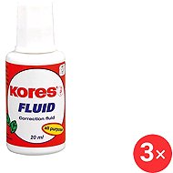 KORES Opravný lak Fluid 20 ml - balení 3 ks - Whitener