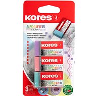 KORES KE30 40 x 21 x 10 mm, colour mix pastel - pack of 3 - Rubber