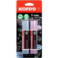 KORES Glue stick, metallic design, 20 g - pack of 2 - Glue stick