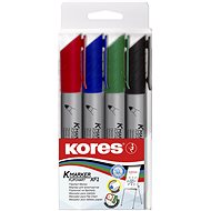 KORES K-MARKER für Flipcharts - runde Spitze - Set mit 4 Farben - Marker-Set