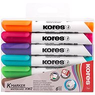 KORES K-MARKER for whiteboards, bevelled tip 3 - 5 mm - set of 6 colours - Marker
