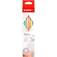 KORES Grafitos Style Pastel HB, háromszögletű - 6 db a készletben - Ceruza