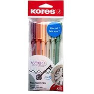 KORES K0 Pen Vintage Style, M-1 mm, mix farieb – balenie 6 ks - Guľôčkové pero