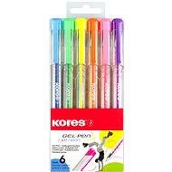 KORES K11 Gel Pen Neon, tip 0,8 mm, set of 6 colours - Gel Pen 