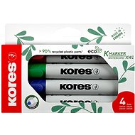 KORES K-MARKER Eco for whiteboards and flipcharts, set of 4 colours - Markers
