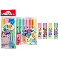 KORES Pastel pack LOLLIPOPZ - ballpoint pens, highlighters and glue - Kit