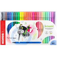 KORES K-Beats, medium point - set of 26 colours - Felt Tip Pens