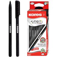 KORES K0 Pen M - 1 mm, schwarz - 12er-Pack - Kugelschreiber