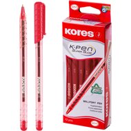 KORES K1 Pen F - 0,7 mm, rot - 12er-Pack - Kugelschreiber