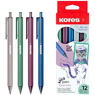 KORES Klick Pen Essentials, stiskací - balení 12 ks (4 vintage barvy) - Ballpoint Pen