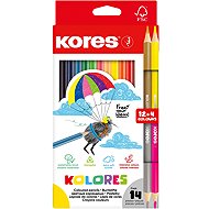KORES Kolores 14 ks / 12 + 4 barvy - Coloured Pencils