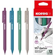 KORES M2 Grafitos Essentials HB, dreieckig - Packung mit 12 Stück (Mix aus Vintage-Farben) - Druckbleistift 