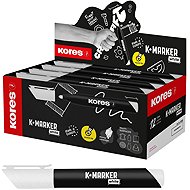 KORES K-Marker White, Rundspitze, weiß - Packung mit 12 Stk. - Marker-Set