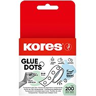 KORES Transparentní snímatelné lepicí body Glue Dots, oboustranné, 200 ks v roli - Photo Stickers