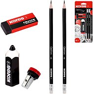 KORES Grafitos Black Set, ořezávátko, tužky, pryž - Writing Set