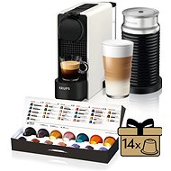 Nespresso KRUPS XN511110 Essenza Plus white & Aeroccino - Coffee Pod Machine