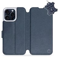 Kožené Mobiwear flip pro Apple iPhone 15 Pro Max - Modré - L_NBS - Phone Case