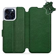 Kožené Mobiwear flip pro Apple iPhone 15 Pro Max - Zelené - L_GRS - Phone Case