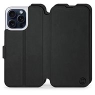 Mobiwear Soft Touch flip pro Apple iPhone 15 Pro Max - Černé - Phone Case