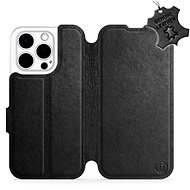 Kožené Mobiwear flip pro Apple iPhone 15 Pro - Černé - L_BLS - Phone Case