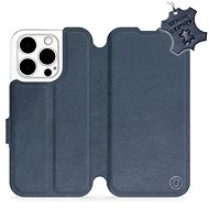 Kožené Mobiwear flip pro Apple iPhone 15 Pro - Modré - L_NBS - Phone Case
