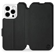 Mobiwear Soft Touch flip pro Apple iPhone 15 Pro - Černé - Phone Case