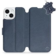 Kožené Mobiwear flip pro Apple iPhone 15 - Modré - L_NBS - Phone Case