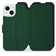 Mobiwear Soft Touch flip pro Apple iPhone 15 - Zelené & Černé - Phone Case