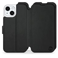 Mobiwear Soft Touch flip pro Apple iPhone 15 - Černé - Phone Case
