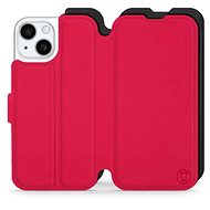 Mobiwear Soft Touch flip pro Apple iPhone 15 - Rudé & Černé - Phone Case