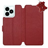 Kožené Mobiwear flip pro Realme C51 - Tmavě červené - L_DRS - Phone Case