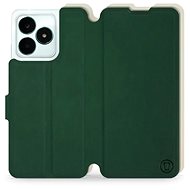 Mobiwear Soft Touch flip pro Realme C51 - Zelené & Béžové - Phone Case