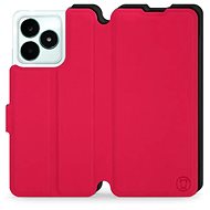 Mobiwear Soft Touch flip pro Realme C51 - Rudé & Černé - Phone Case