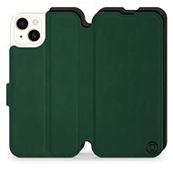 Mobiwear Soft Touch flip pro Apple iPhone 15 Plus - Zelené & Černé - Phone Case