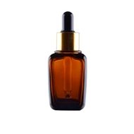 EKOKOZA 30ml, brown glass, square shape with pipette - Cosmetic Container